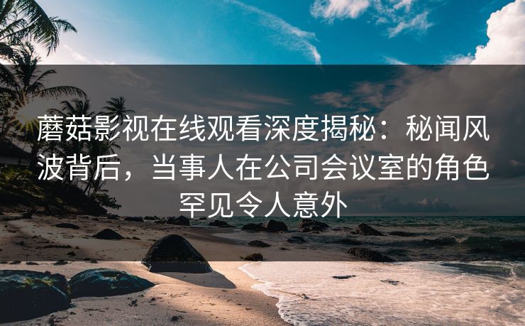 蘑菇影视在线观看深度揭秘：秘闻风波背后，当事人在公司会议室的角色罕见令人意外