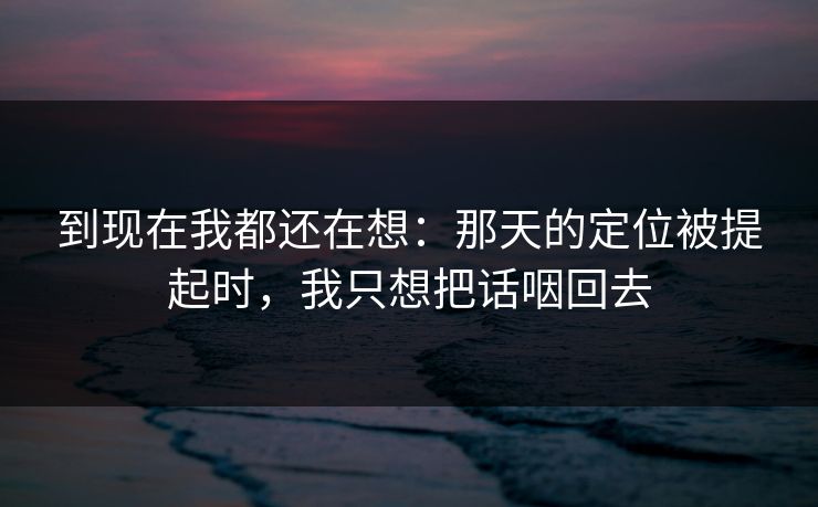 到现在我都还在想：那天的定位被提起时，我只想把话咽回去